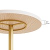 Masupu Drink Table, Round Side Table for Small Spaces, Pedestal