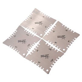 Alnicov 4Pcs Stainless Steel Guitar Notched Radius Gauges, Guitar Set Up Luthier Tools for Electric Bass Acoustic Guitar