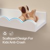 Conamily Nursery Book Shelves, Scalloped Floating Shelves Set of 2