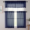 WelvetBLK Cafe Curtains 36 Inch Length Tier 2 Pieces, Modern