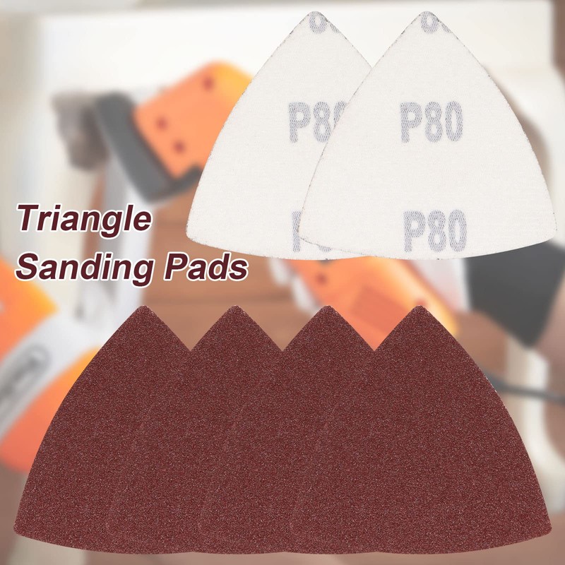SWZHAI 120 Pcs Triangle Sanding Pads, 80 Grits Detail Sander