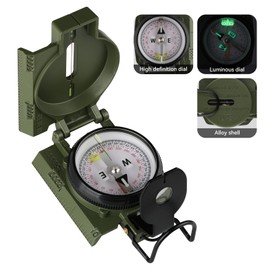 Military Compass, with Sighting Lines, Impact Resistant & Waterproof Compass for Outdoor, Hiking, Hunting, Backpacking Camping,Tactical, and Survival