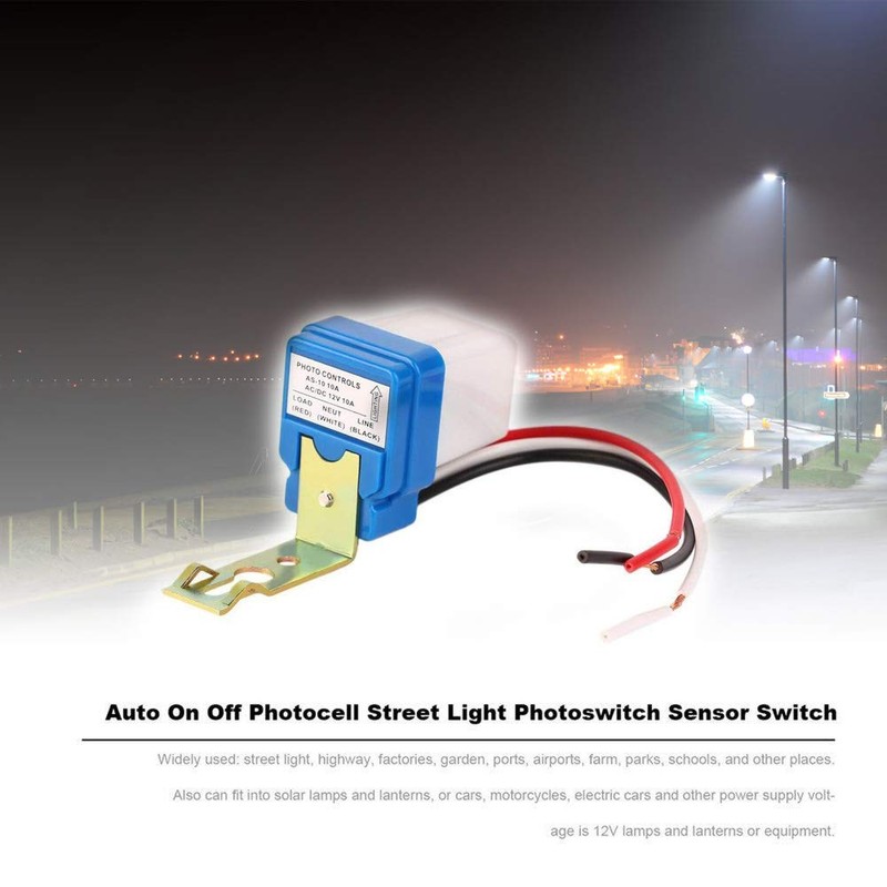 Comidox 1PCS AC 220V 10A Automatic Auto On Off Photocell