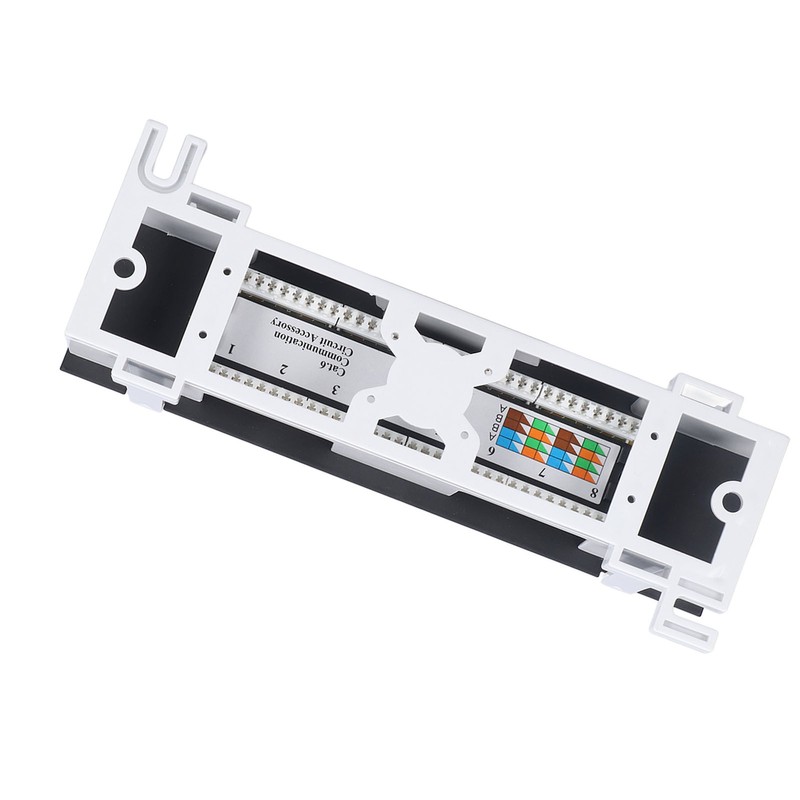 Patch Panel 8 Ports CAT6 Network Cable Rackmount 568A/B RJ45