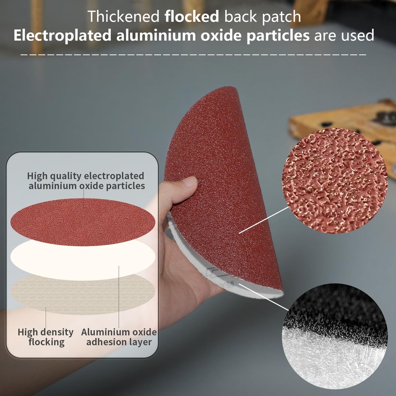 FEIHU Pack of 30 Sanding Discs 200 mm Velcro Grit