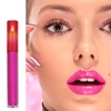 LYNTYAOU Glitter Lip Gloss Bright Pink Shimmering Lipsticks, Hot Pink
