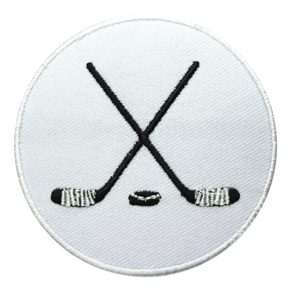 Hockey Sticks Patch, Hockey Patch Embroidered Iron on Sew on