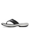 Clarks Clarks womens Breeze Sea Flip Flop, Black Synthetic, 11