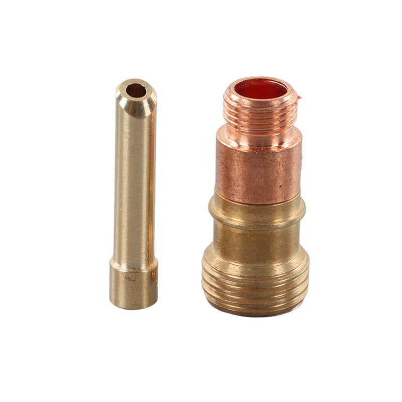 6PCS Torch Adapter Kit Ceramic Red Copper Welding Torch Mount