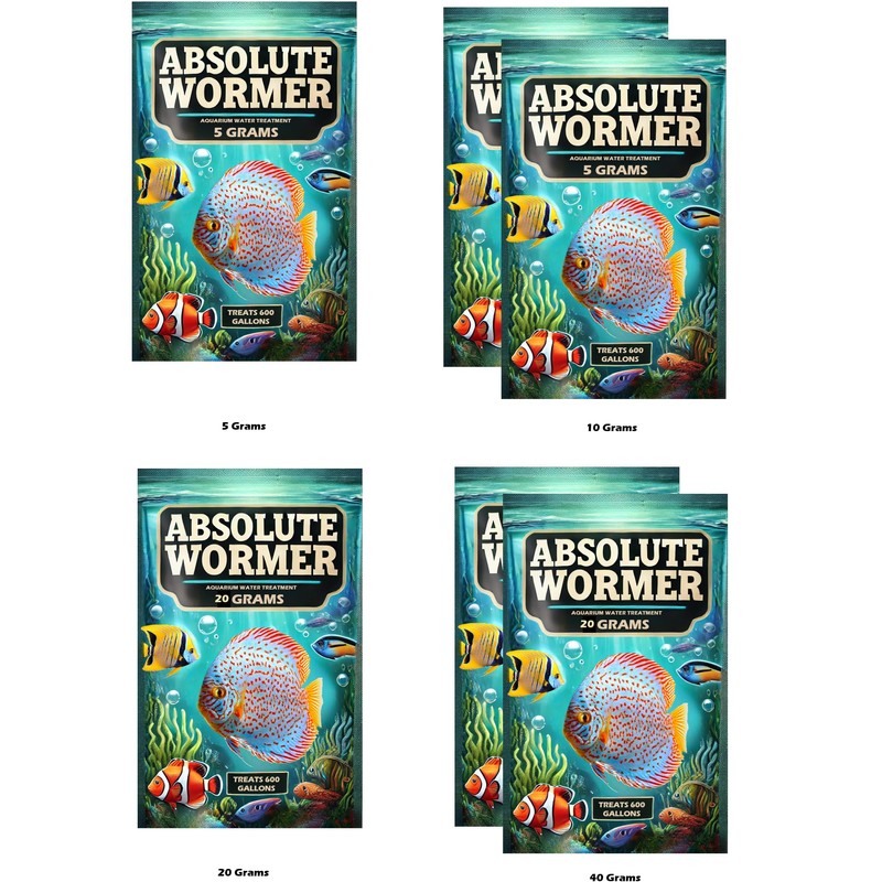 Absolute Wormer Plus - Freshwater and Saltwater Aquarium Powder Treatment.