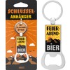 GRUSS & CO Bottle opener motif "Feierabend Bier", key ring,