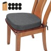 BUYUE Thickened 2.5" Friendly Woven Fabric Dining Chair Cushion, U-Shape