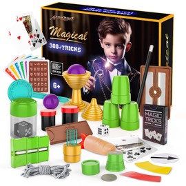 AEROQUEST Magic Kit for Kids, 300+ Magic Tricks Perfect Toy for Boys and Girls, Magic Wand Magician Set with Instruction Manual and Video for Beginners Ages 6 7 8 9 10 11 12 Years Old
