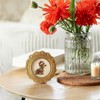 Christmas Dog Dachshund Santa Small Hat Round Picture Frame Home