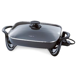 Presto Electric Skillet 1500 W 16 In. Cast Aluminum, Non-Stick Inside & Out, With Glass Cover