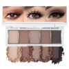 AMY'S DIARY Neutral Nude Brown Eyeshadow Palette Makeup, 5 Colors