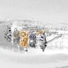 Silver Tone Tie Pin Tie Tack with Chain Partty Accessories