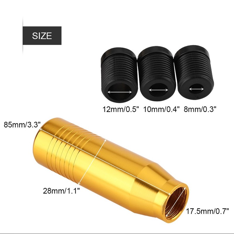 Qiilu Aluminum Universal Unlimited Car Manual Stick Shift Knob Shifter