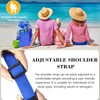 INVODA Mesh Beach Bag Drawstring Beach Backpack Foldable Toy Organizer