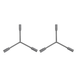 HARFINGTON 2pcs Y-Shaped 3 Way Socket Wrench 11mm 13mm 15mm Long Arm Y-Type 6-Point Inner Hexagon Spanner Bike Hex Wrench Torque Spanner for Bicycle Cycling Repair Hardware Tools, Grey