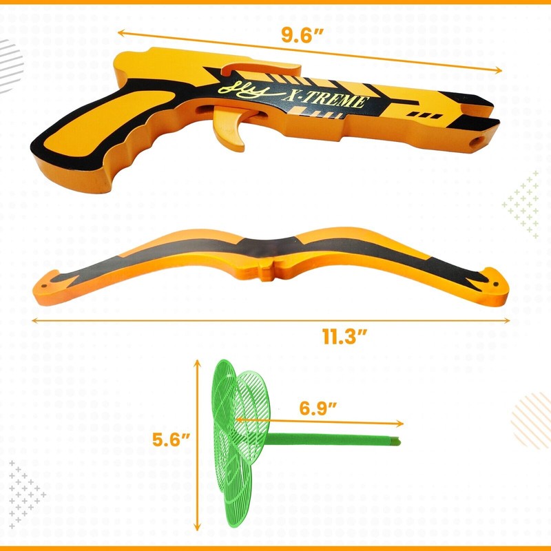 KHAMPA Wooden Crossbow Fly Killer Bug Fly Swatter Arrows Bug