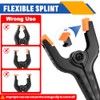 24 Pack 3.5 inch Plastic Spring Clamps, Black Heavy Duty