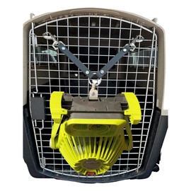 SparkDog Collars Dog Crate Fan Hanger, HotDawg Utility Strap, BioThane Ryobi P3320 Fan Hanger for Ruffland Dog Kennel, Bucket Holder Utility Strap - Made in The USA (Snaps Black)