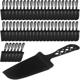 50 cortadores de plástico desechables para tartas y servidores de 8 x 2.3 pulgadas, cortador de plástico para tartas de plástico, para tartas, tartas, pizzas, pasteles, pasteles, pasteles, hornear,