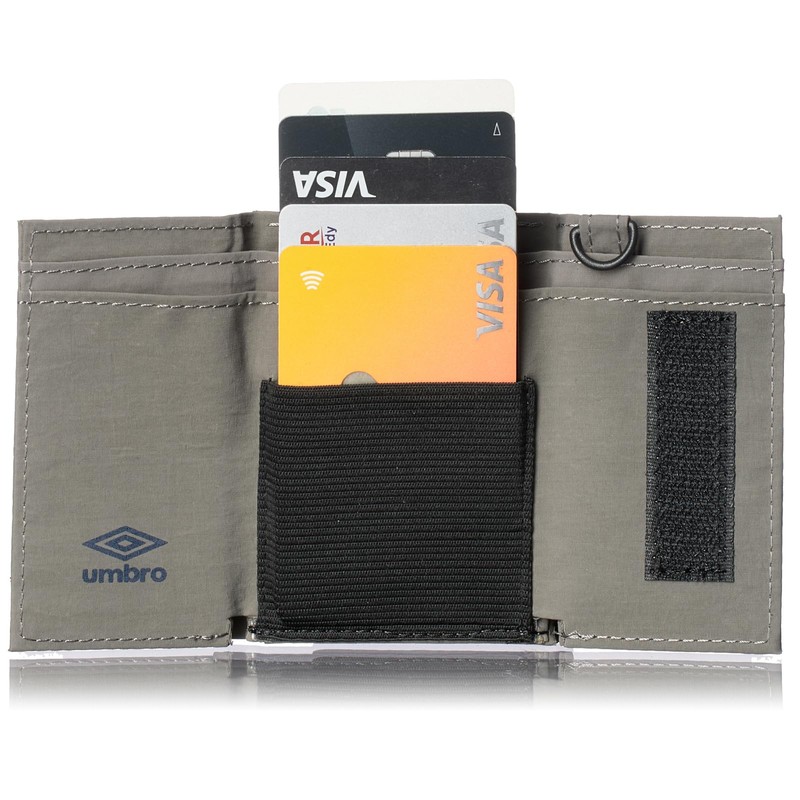 Umbro Men's and Women's Trifold Wallet with Neck Strap, Lightweight