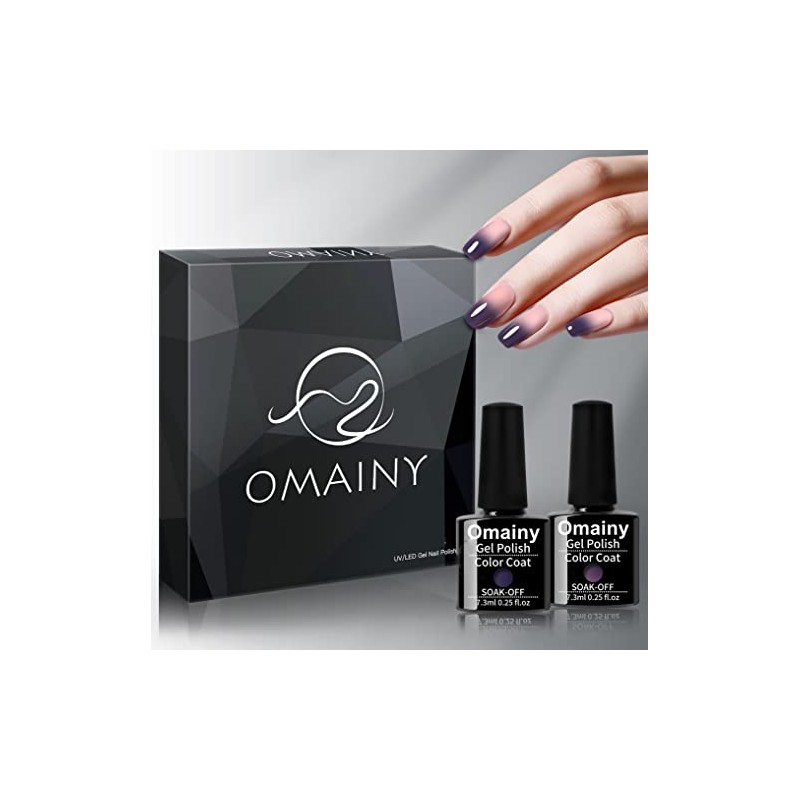 Juego de esmaltes de uñas en gel, marrón, translúcido, transparente