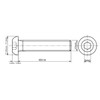 M10 (10mm x 40mm) Button Head Screws Allen Socket Bolts
