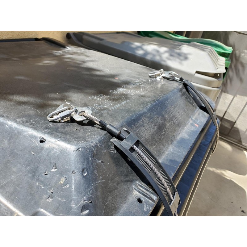 YYST Outdoor Garbage Trash Waste Can Bin Lid Lock Holder