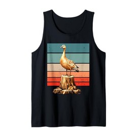 Goose golden majestic realistic tree stump nature Bird Tank Top