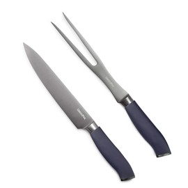 GreenPan Titanium 2-Piece Carving Knife Set, Titanium Coated, Stainless Steel, Eco-friendly, Ergonomic Grip, Slip Resistant, Balanced, Heat Treated, Hand Sharpened, Dishwasher Safe