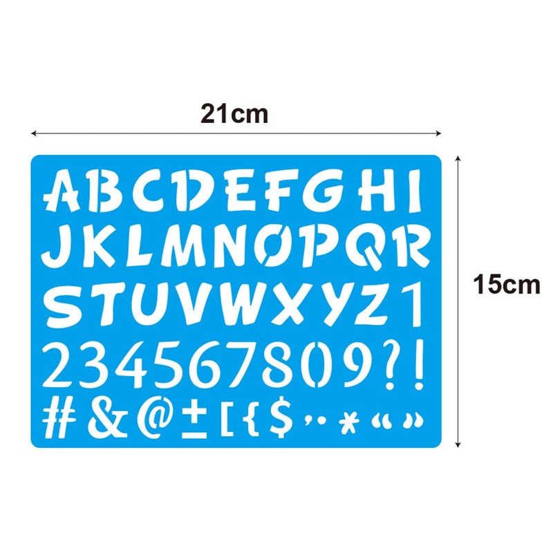 ANCLLO 20PCS Colourful Drawing Stencil for Children Colorful alphanumeric plastic