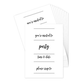 Manta Makes Party invitations for kids pack of 10, party christening hen party baby shower invitations, birthday party invitations pack, party invites - suitable for all adults and children