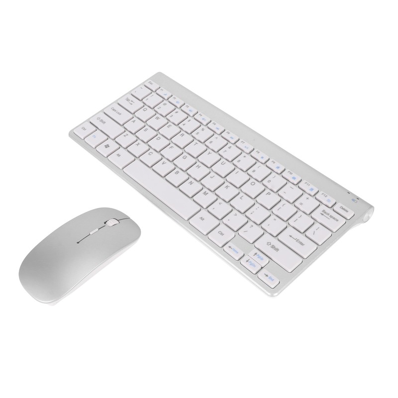 Smart Wireless Keyboard Mouse Kit Silent LED Indicator Waterproof Power