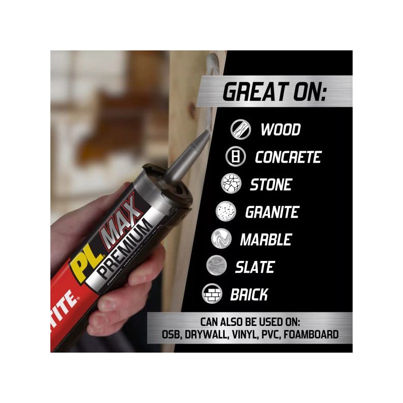 Loctite PL Premium Max Construction Adhesive, Versatile Construction Glue for