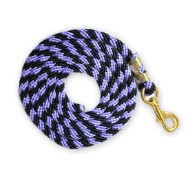Lead Rope for Horses, Tie Rope in Various Stylish Designs, Lead Rope, Pony, Donkey, Goat (1 x Black/Purple)