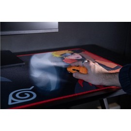 Konix Naruto Shippuden Mauspad Gaming XXL 90 x 46 cm - Rutschfeste Mikrofaser-Oberfläche - Gummi - Motiv Naruto Hermitenmodus - Schwarz