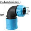 Garden Hose Quick Coupling Angle Adapter, 1/2 Inch Hose Connection