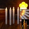 Baquler 50 Pcs Flameless Taper Candles Dripless Battery Operated LED