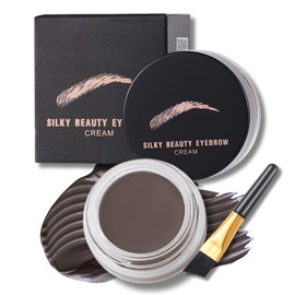 Eyebrow Brow Pomade Waterproof Eyebrow Gel Long Lasting Brow Pomade with Brush Eyebrow Wax Tinted Professional Makeup Eyebrow Soap Transfer-Proof Sweat Resistant Lightweight Quick Drying (1#Black)