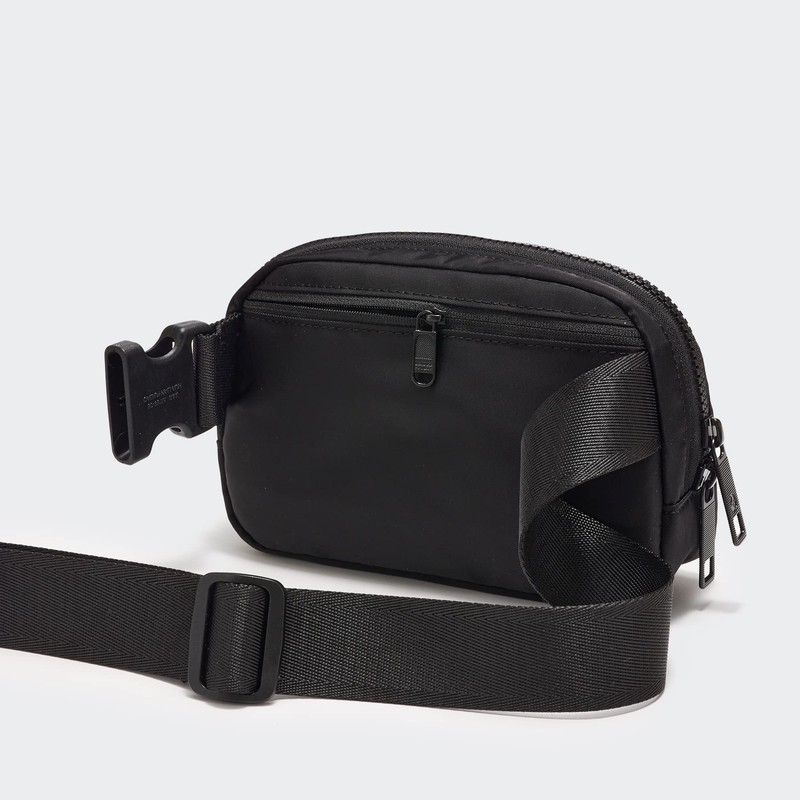 Pander Double Zipper Fanny Pack Nylon Everywhere Belt Bag, Fashion