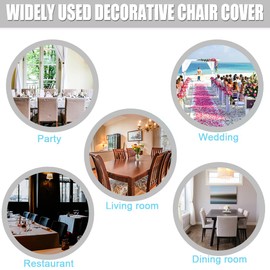 HZDHCLH Chair Covers Set of 4/6 Stretch Modern Chair Slipcovers for Dining Room Kitchen Wedding Party Washable Chair Protector (6pcs, bird's nest)