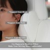 Dapucarin Car Headrest Pillow 100% Memory Foam, Breathable Removable Leather