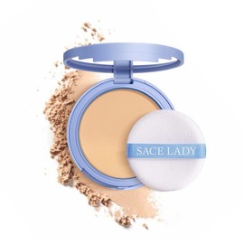 SACE LADY Oil Control Face Pressed Powder, Matte Smooth Setting Powder Makeup, Waterproof Long Lasting Finishing Powder, Flawless Lightweight Face Cosmetics, Cruelty-free, 0.28Oz
