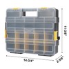 Mayouko Stackable Plastic Toolbox Organizer, Interlocking Small Parts Organizer, Compartment