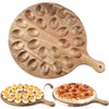 HANSGO Deviled Egg Platter, Wooden Round Deviled Egg Charcuterie Board