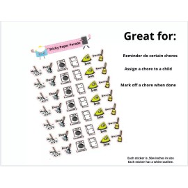 Homemade Chores Planner Stickers #72 / Planner Stickers  / Journal Stickers